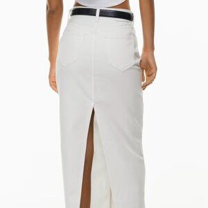 Forever 21 Women's The '90s Pencil Maxi Denim Skirt White Size M